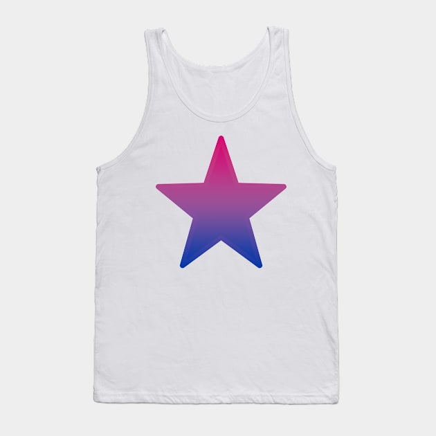 Bi+ Star (Bi Flag with Bi Flag outline) Tank Top by opalaricious